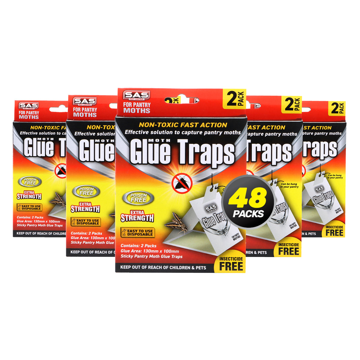 SAS Pest Control 48PCE Pantry Moth Control Non-Toxic Fast Acting Disposable Deals499