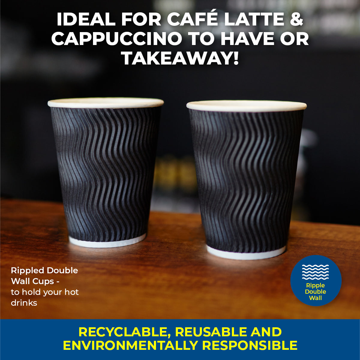 Party Central 576PCE Disposable Coffee Cups Double Wall Microwave Safe 230ml Deals499