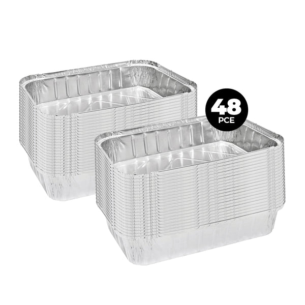 Home Master 48PCE Aluminium Deep Foil Trays Premium Quality & Strength 32cm Deals499
