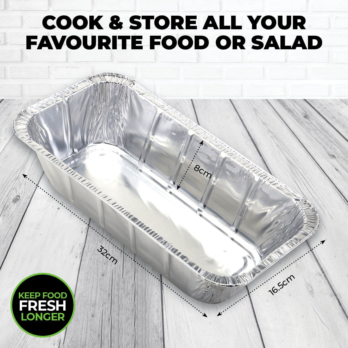 Home Master 48PCE Aluminium Deep Foil Trays Premium Quality & Strength 32cm Deals499