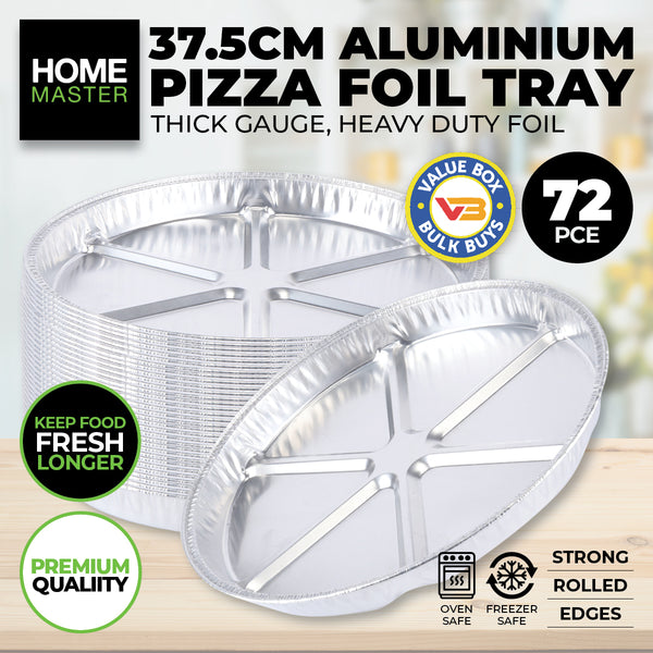 Home Master 72PCE Aluminium Pizza Foil Trays Durable Premium Quality 37.5cm Deals499