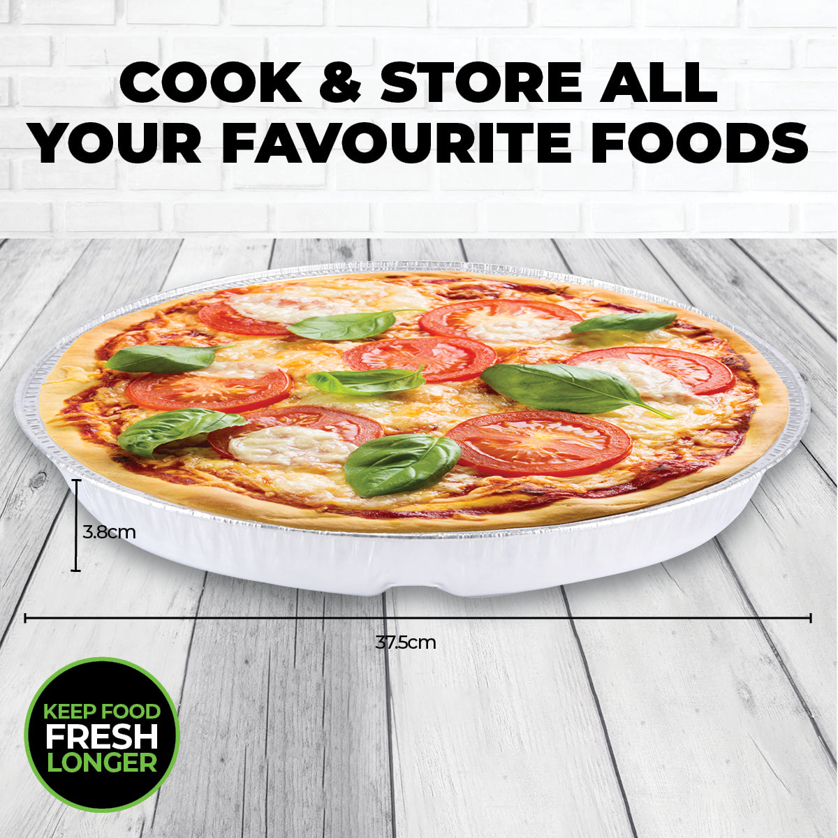 Home Master 72PCE Aluminium Pizza Foil Trays Durable Premium Quality 37.5cm Deals499