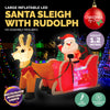 Christmas By Sas 1.2m Self Inflatable LED Santa Sleigh & Rudolph Deals499