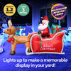 Christmas By Sas 1.2m Self Inflatable LED Santa Sleigh & Rudolph Deals499