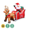 Christmas By Sas 1.2m Self Inflatable LED Santa Sleigh & Rudolph Deals499