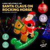 Christmas By Sas 1.8m Self Inflatable LED Santa On Rocking Horse Deals499