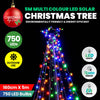 Christmas By Sas 5m Tree Shaped LED Multicoloured Solar Lights & Metal Frame Deals499
