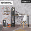 Home Master Office Desk & Storage Shelves Unique Stylish Modern Design 1.2m Deals499