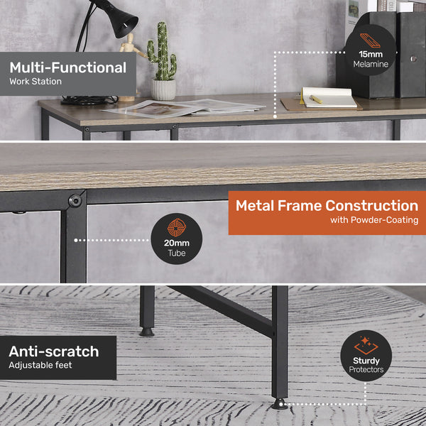 Home Master Office Desk & Storage Shelves 2 Tier Stylish Modern Design 77cm Deals499