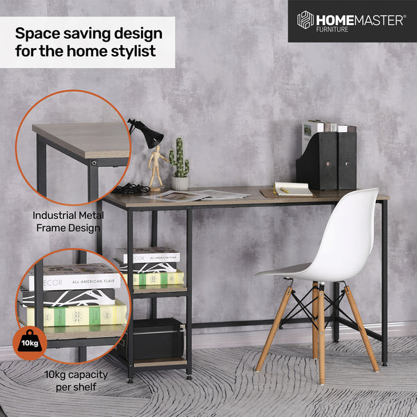 Home Master Office Desk & Storage Shelves 2 Tier Stylish Modern Design 77cm Deals499
