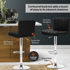 Home Master 2PCE Bar Stool Black Swivel Seat Adjusting Height Stylish Modern Deals499