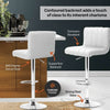 Home Master 2PCE Bar Stool White Swivel Seat Adjusting Height Stylish Modern Deals499