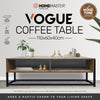 Home Master Vogue Wood Tone Coffee Table Stylish Rustic Flawless Design 110cm Deals499