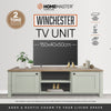 Home Master Winchester Two Tone TV Entertainment Unit Stylish Design 150cm Deals499