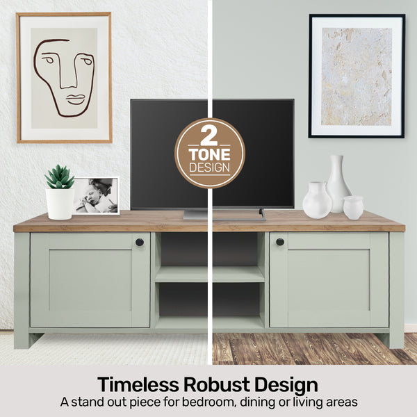 Home Master Winchester Two Tone TV Entertainment Unit Stylish Design 150cm Deals499