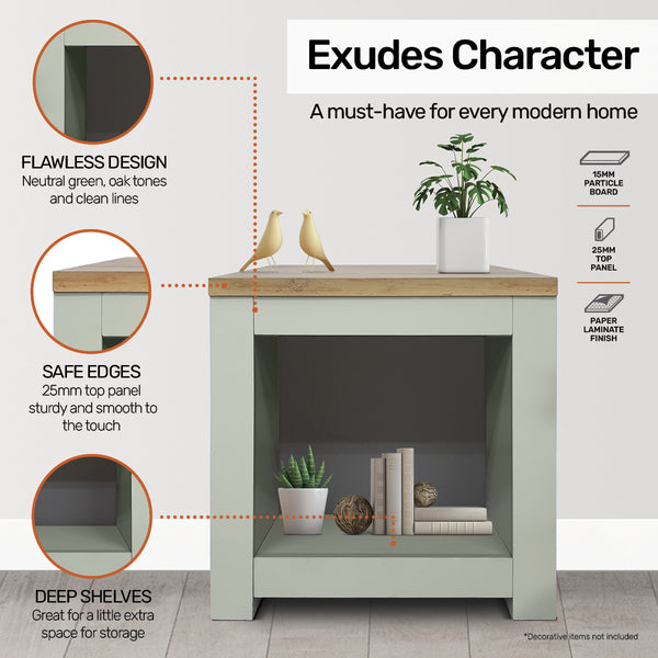 Home Master Winchester Two Tone Side Table Stylish Flawless Design 44 x 48cm Deals499