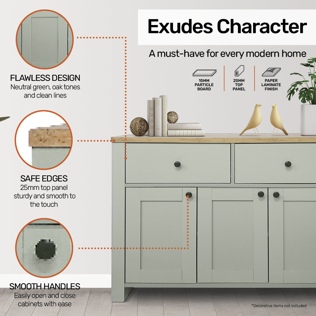 Home Master Winchester Two Tone Sideboard Stylish Flawless Design 110cm Deals499