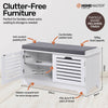 Home Master Storage/Shoe Cabinet With Removable Padded Cushion Seating 80cm Deals499