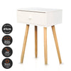 Home Master 1 Drawer Side Table Sleek Modern & Stylish Neutral Design 61cm Deals499