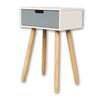 Home Master 1 Drawer Side Table Modern Sleek & Stylish Neutral Design 61cm Deals499