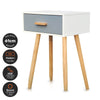 Home Master 1 Drawer Side Table Sleek Modern & Stylish Neutral Design 61cm Deals499