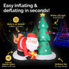 Christmas By Sas 2m Santa Puppy & Tree Built-In Blower Bright LED Lighting Deals499