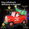 Christmas By Sas 2.25m Santa Ute & Tree Built-In Blower Bright LED Lighting Deals499