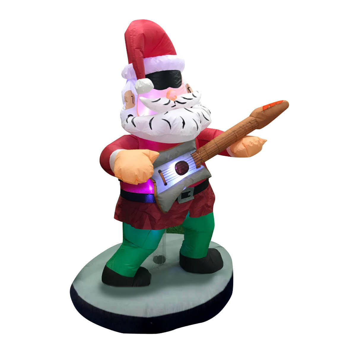 Christmas By Sas 1.5m Santa Rock Star Built-In Blower Bright LED Lighting Deals499