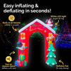 Christmas By Sas 2.4 x 2.09m Christmas Arch Self Inflating Bright LED Lights Deals499