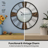 Home Master Wall Clock Large Vintage Design Stylish Metal Accents 60cm Deals499