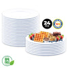 Home Master 24PCE Melamine Party Platters Round Lightweight Durable Bulk 39cm Deals499