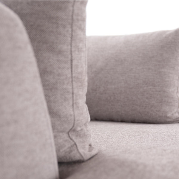 Sunshine Single Sofa Love Chair Fabric Swivel Armchair Ottoman Set - Steel Deals499