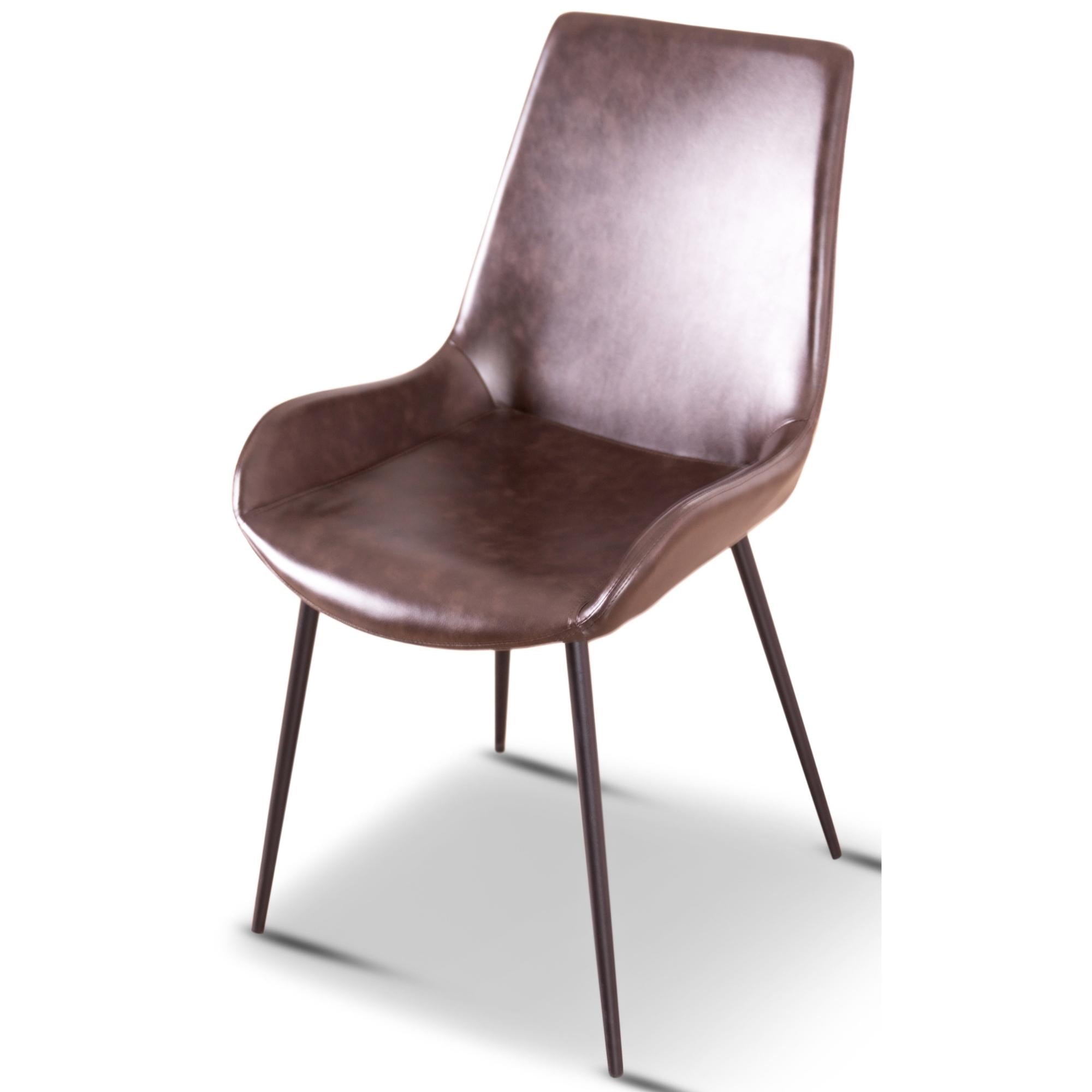 Brando  Set of 8 PU Leather Upholstered Dining Chair Metal Leg - Brown Deals499