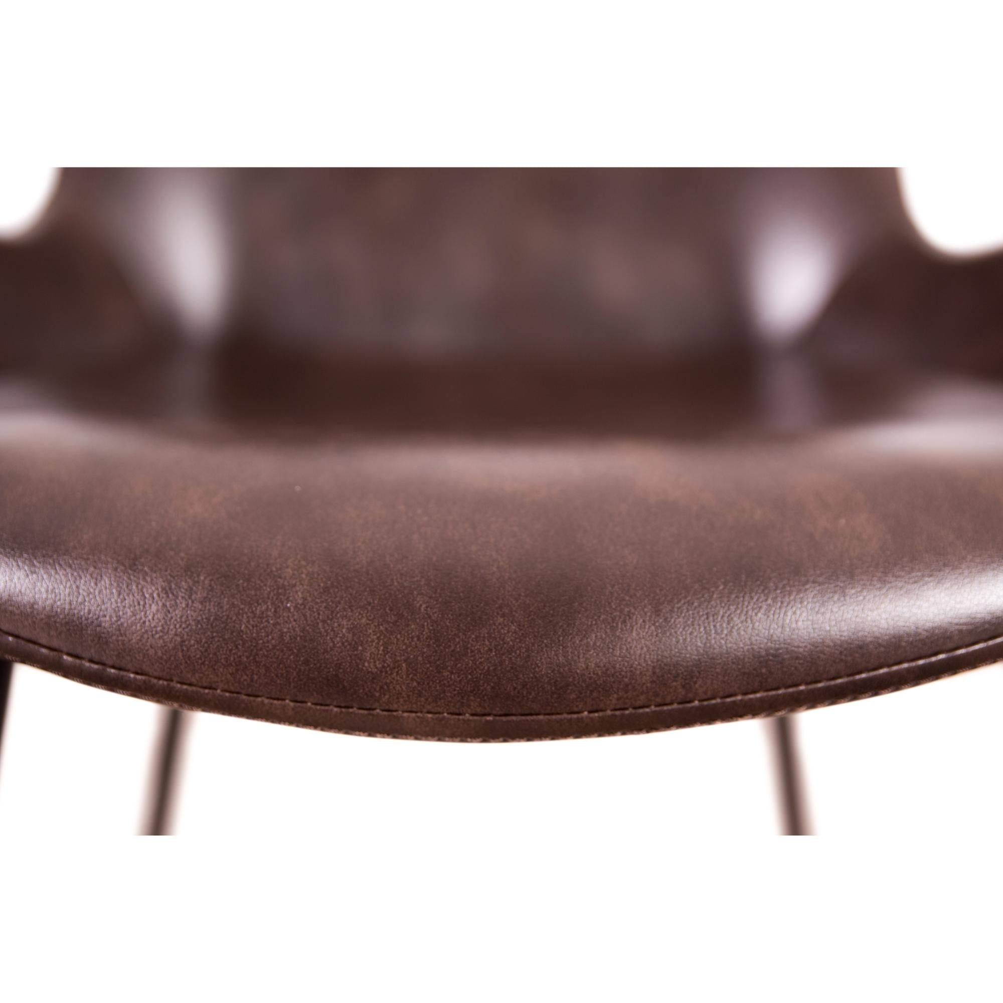 Brando  Set of 8 PU Leather Upholstered Dining Chair Metal Leg - Brown Deals499