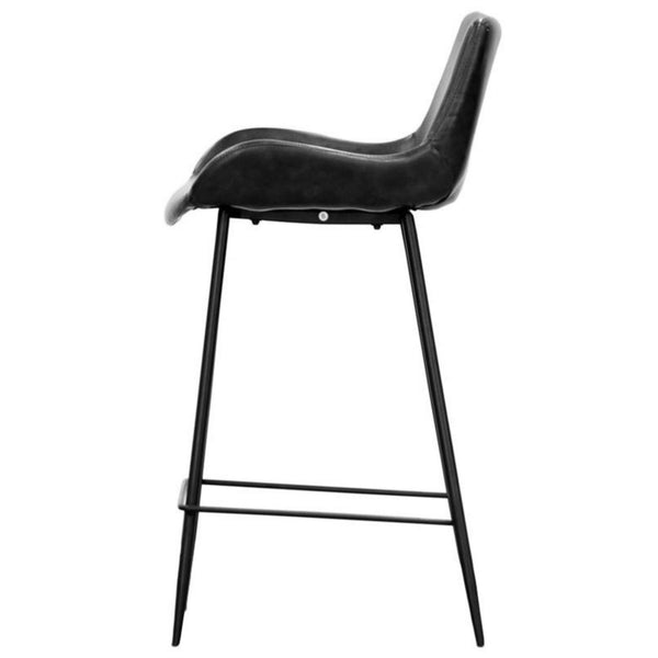 Brando  Set of 4 PU Leather Upholstered Bar Chair Metal Leg Stool Vintage Grey Deals499