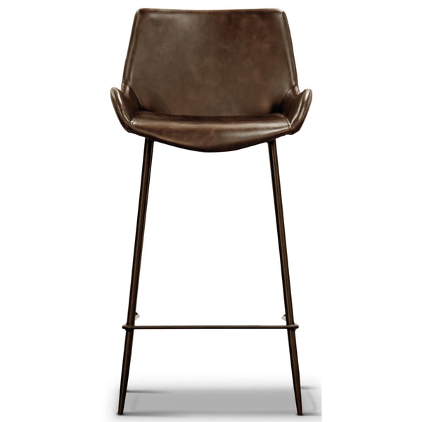 Brando  Set of 4 PU Leather Upholstered Bar Chair Metal Leg Stool - Brown Deals499