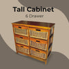 Hyssop Tallboy 6 Chest of Drawers Cane Bedroom Kitchen Bathroom Storage Shelf Deals499