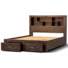 Catmint 4pc Queen Bed Suite Bedside Tallboy Bedroom Furniture Package Grey Stone Deals499