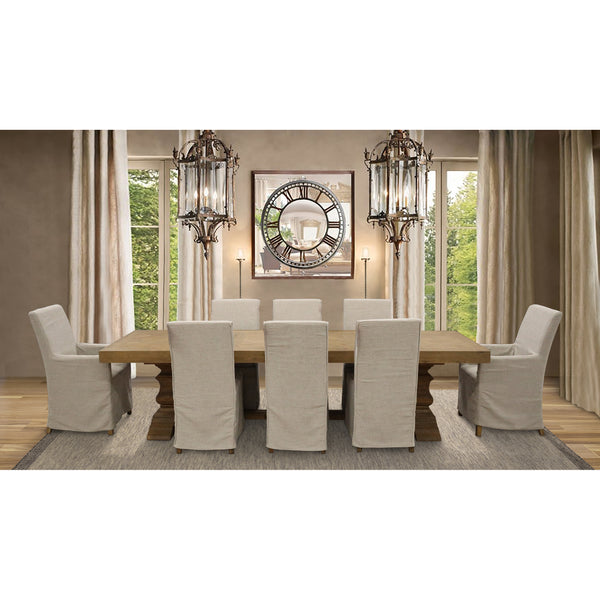 Ixora  Dining Chair Set of 2 Fabric Slipcover French Provincial Carver Timber Deals499