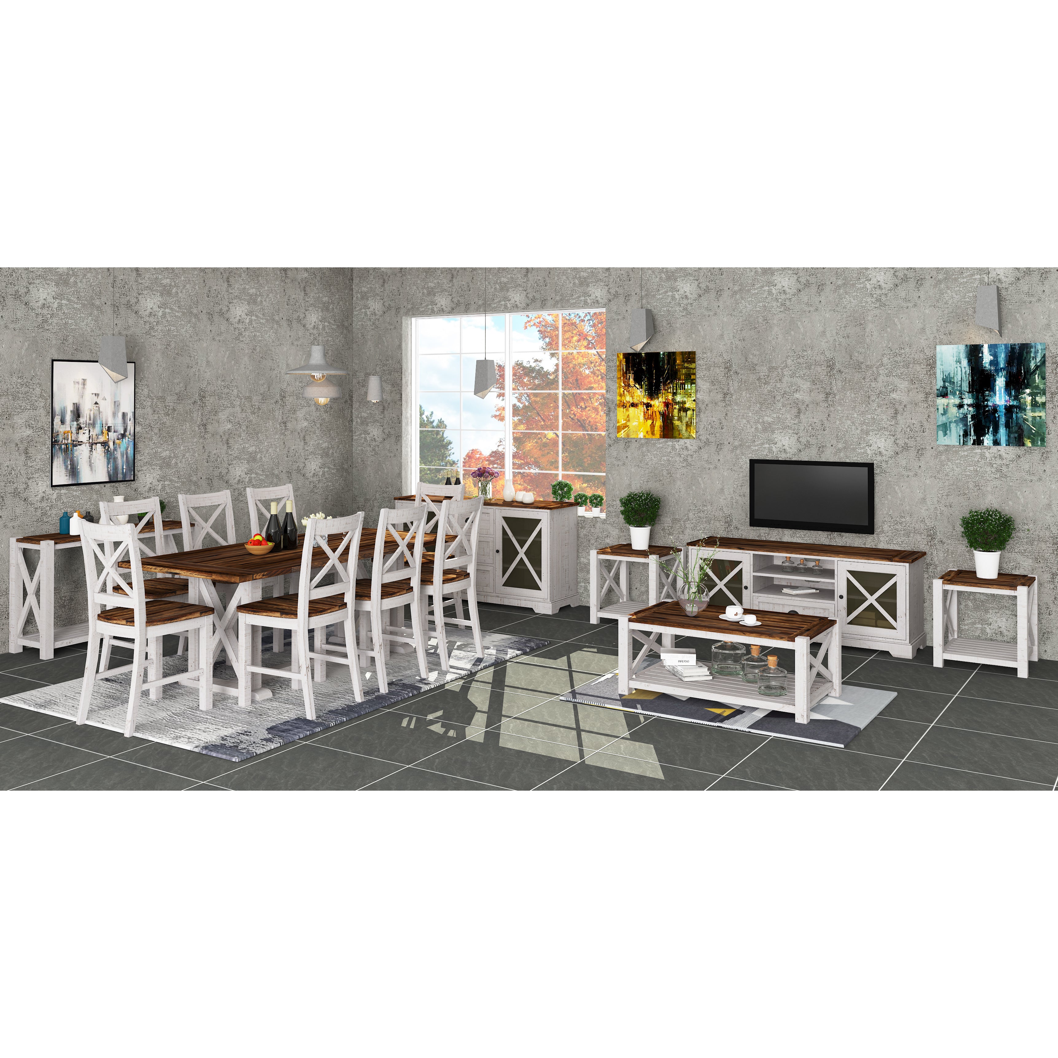 Erica X-Back Dining Chair Set of 6 Solid Acacia Timber Wood Hampton Brown White Deals499