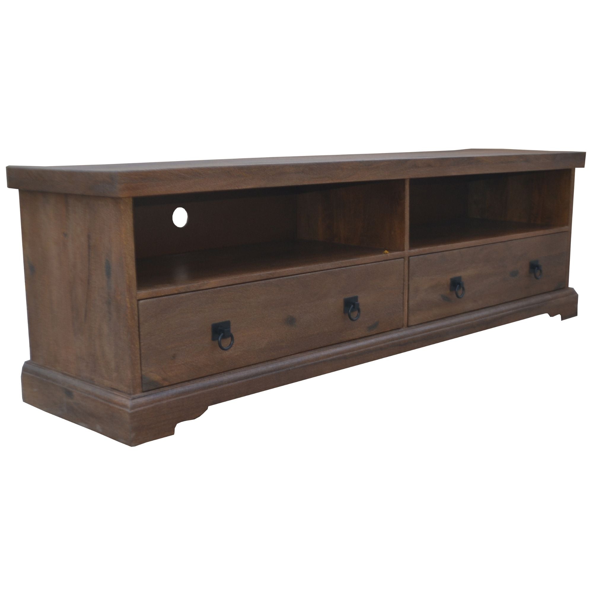 Florence  ETU Entertainment TV Unit 180cm 2 Drawer Solid Mango Timber Wood Deals499