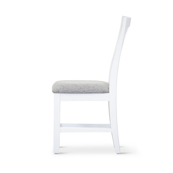 Laelia Dining Chair Set of 2 Solid Acacia Timber Wood Coastal Furniture - White Deals499