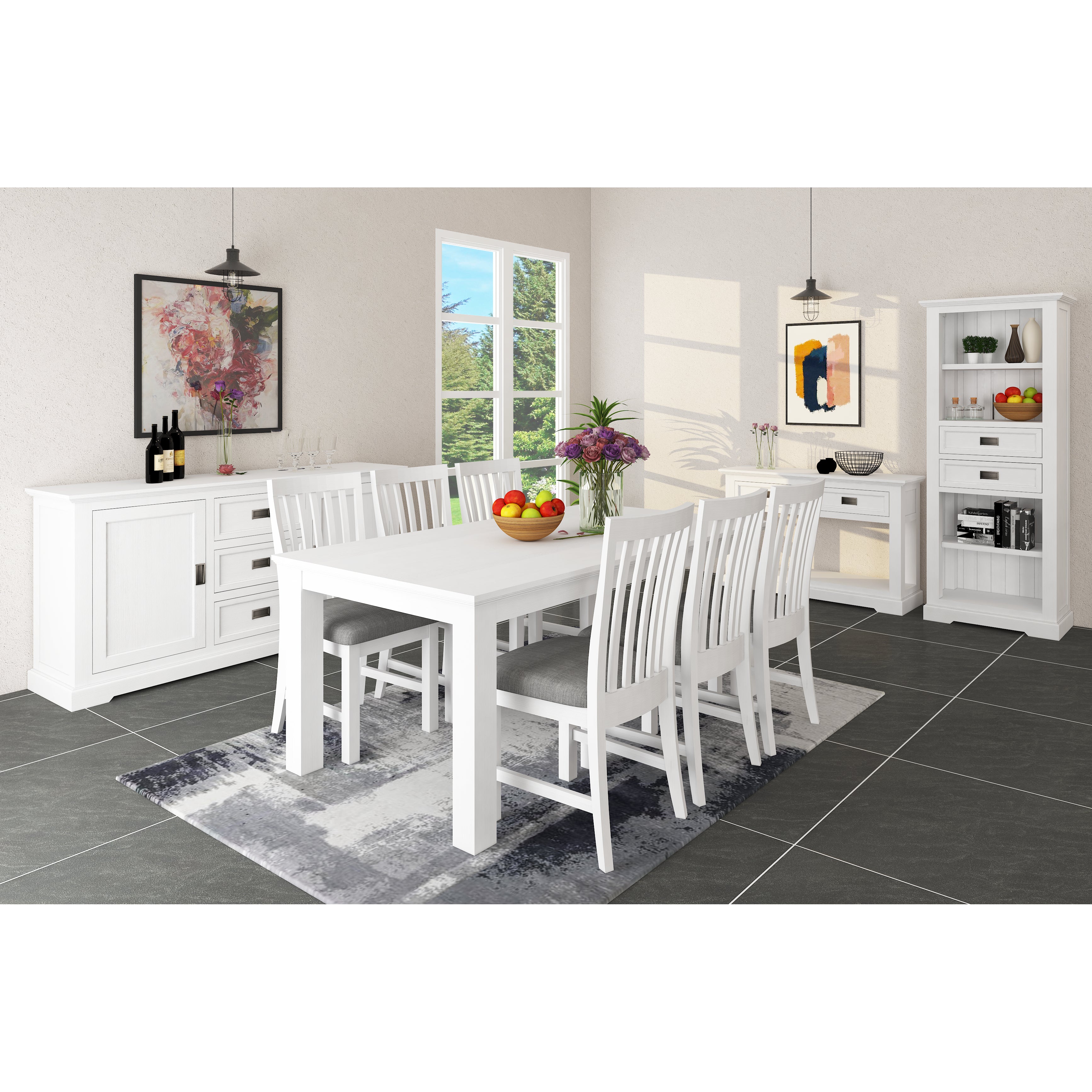 Laelia Dining Chair Set of 4 Solid Acacia Timber Wood Coastal Furniture - White Deals499