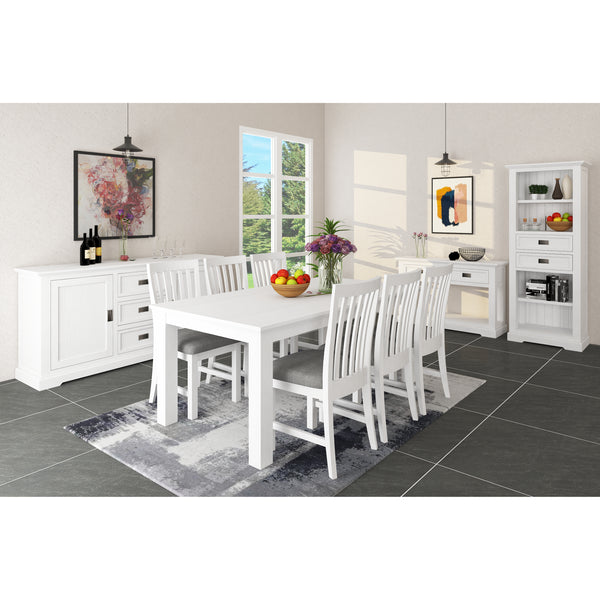 Laelia Dining Chair Set of 4 Solid Acacia Timber Wood Coastal Furniture - White Deals499
