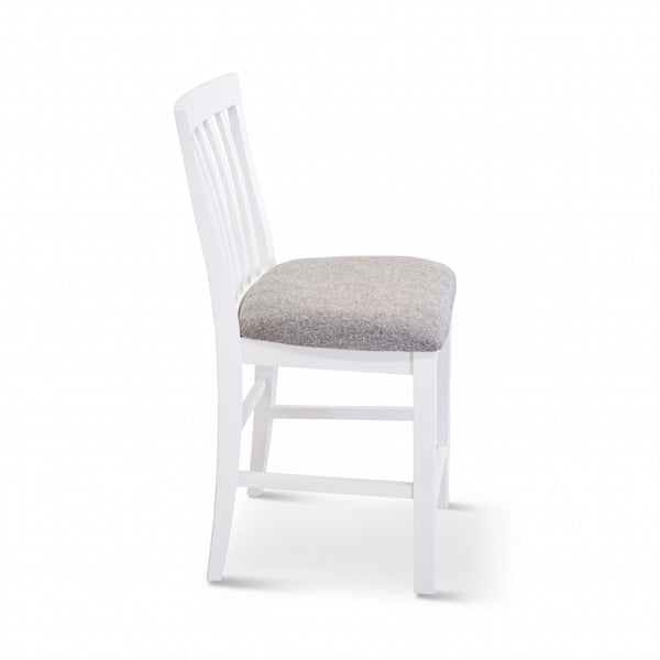 Laelia Tall Bar Chair Stool Set of 2 Solid Acacia Wood Coastal Furniture - White Deals499