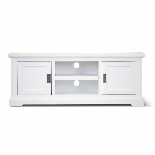 Laelia ETU Entertainment TV Unit 160cm 2 Door Solid Acacia Wood Coastal - White Deals499