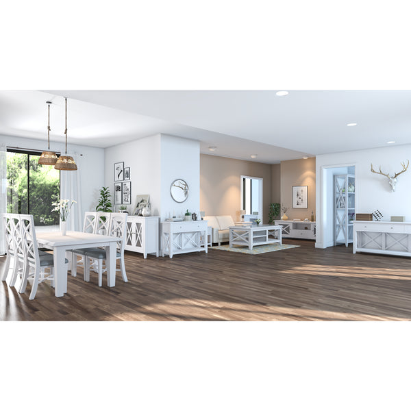 Daisy ETU Entertainment TV Unit 210cm Solid Acacia Wood Hampton - White Deals499