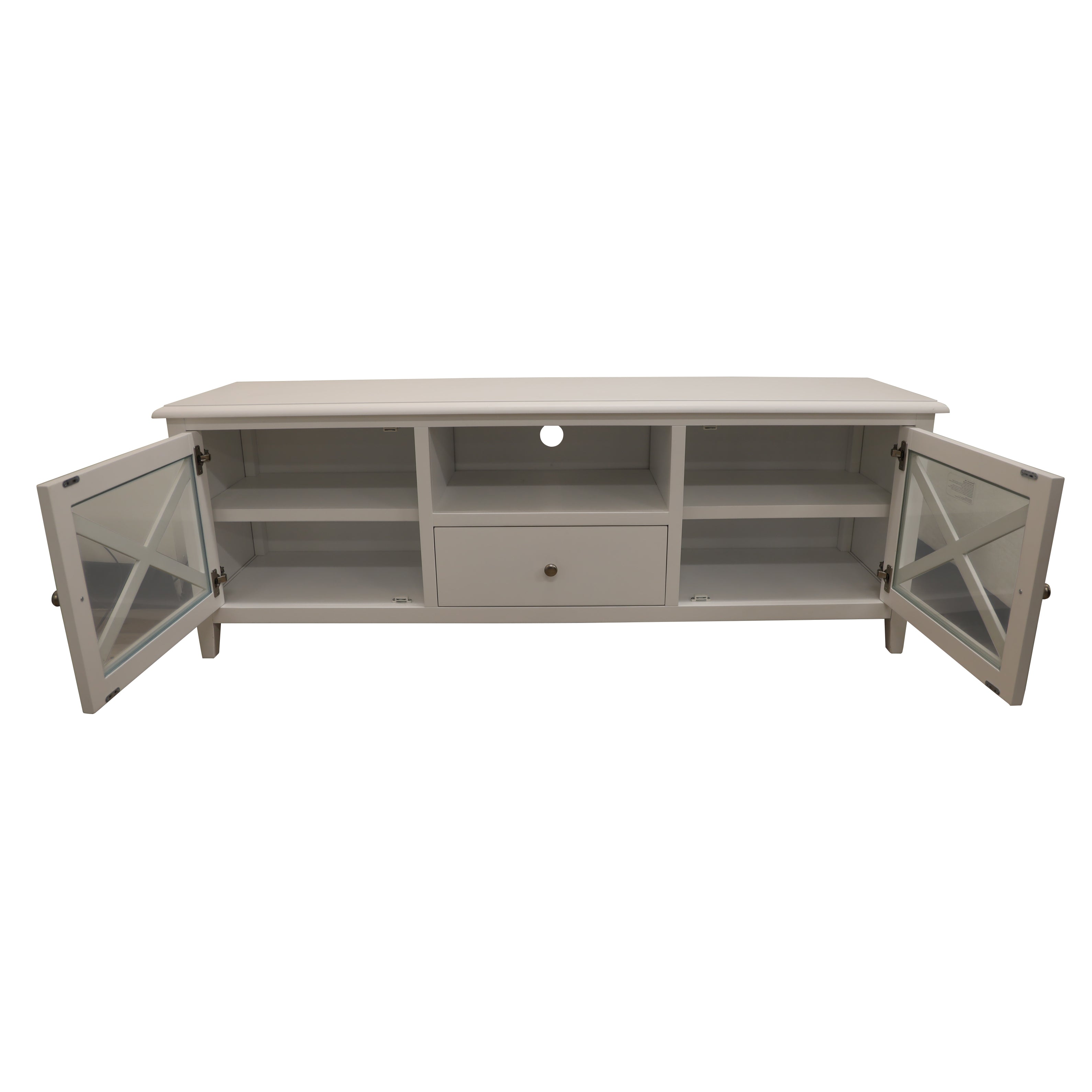 Daisy ETU Entertainment TV Unit 210cm Solid Acacia Wood Hampton - White Deals499