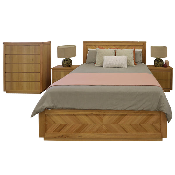 Rosemallow 2pc Bedside 1 Tallboy Bedroom Package Chest of Drawers Set Cabinet Deals499