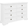 Celosia Dresser 8 Chest of Drawers Bedroom Acacia Timber Storage Cabinet - White Deals499